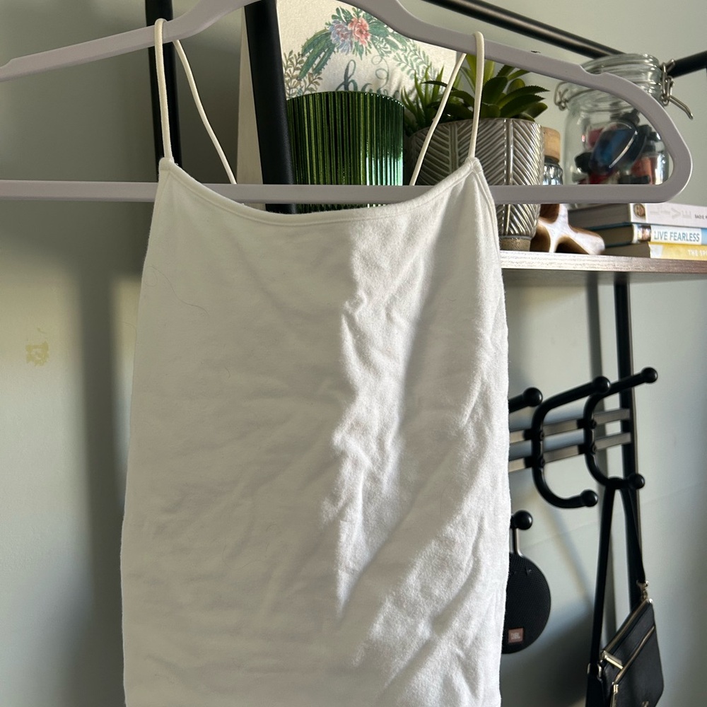 American Eagle White Spaghetti Strap Top